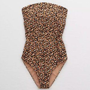 Aerie One Piece leopard print swimsuit xxl